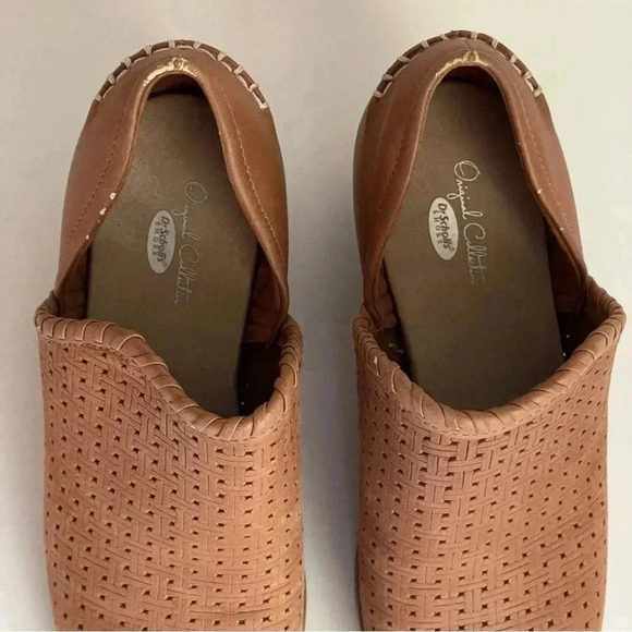 Dr. Scholls Laguna Leather Tan Camel Color Booties Wedges Women Size 8 - Picture 5 of 7